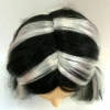 Qianfang's festival wig hat, black and white two-color witch wig, double braids, Halloween cosplay wig 2335 Application Scenario